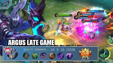 GAMEPLAY ARGUS LATE GAME - MLBB - YouTube