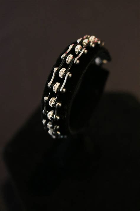 Chain Bracelet: Black and Silver