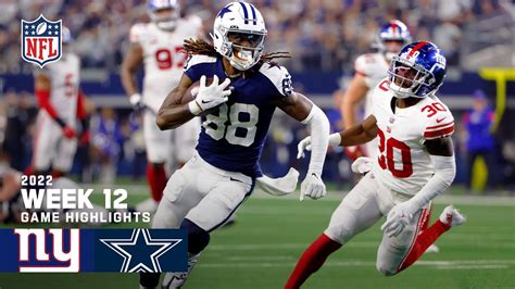 New York Giants vs. Dallas Cowboys | 2022 Week 12 Game Highlights - YouTube