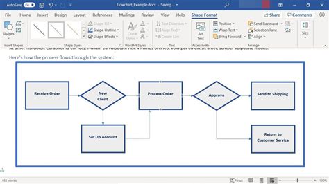 How To Create Process Flow Chart In Microsoft Word - Design Talk