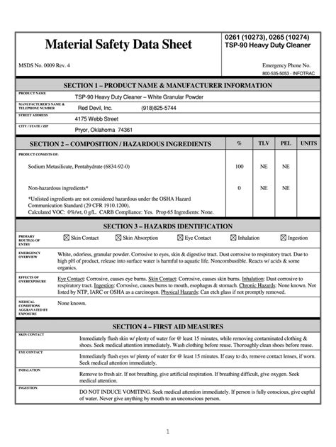 Printable Msds Sheets Online Pdf - Fill Online, Printable, Fillable ...