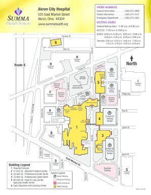 Summa Akron City Hospital Map - Fill Online, Printable, Fillable, Blank ...