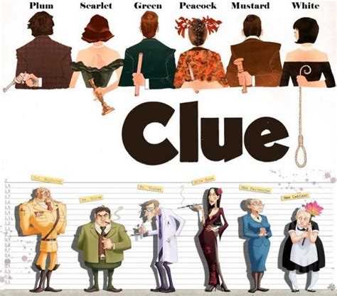 Clue Characters Costumes - Printable Word Searches