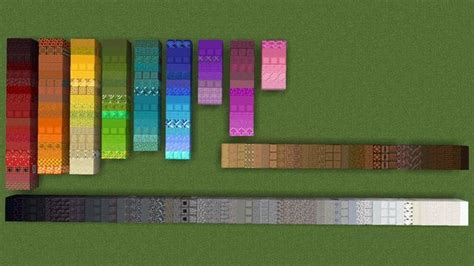 Minecraft Blocks in Various Colors