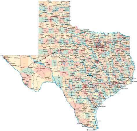 Map Of Texas Cities And Counties Mapsof – Printable Map of The United ...