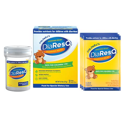 DiaResQ Childrens 3 Count Soothing Fast Diarrhea Relief for Kids ...