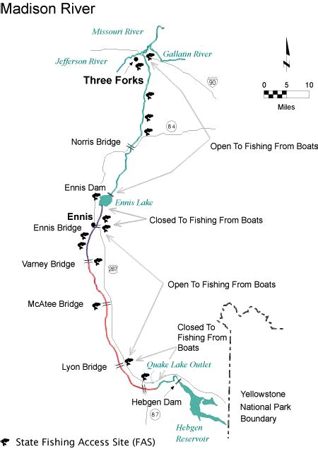 Madison River Fishing Access Map