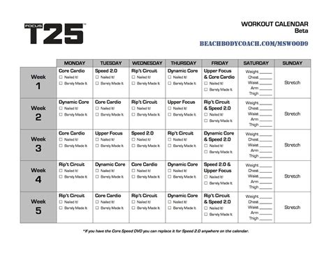 T25 Alpha Workout Schedule Printable | EOUA Blog