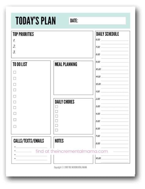 Free Daily Planner Printables