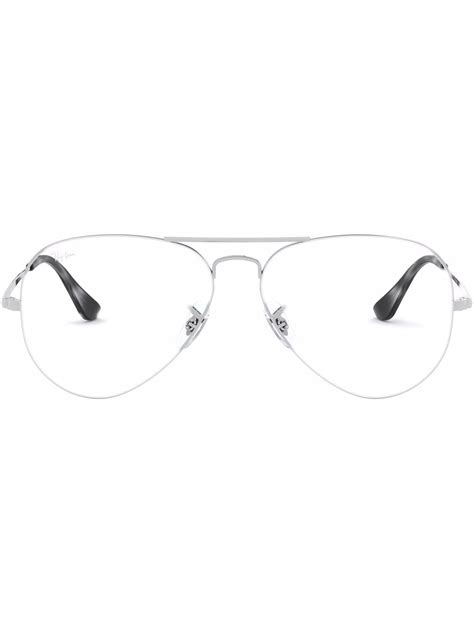 Ray-Ban aviator-frame Metal Glasses | Silver | FARFETCH HK