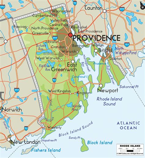 Rhode Island Metro Map - Travel - Map - Vacations - TravelsFinders.Com