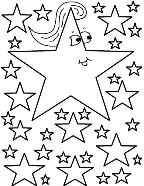 Star Coloring Pages For Kids