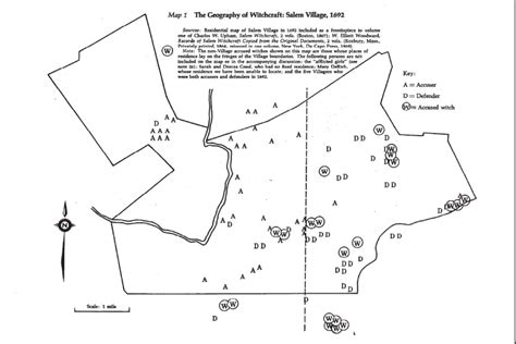 Salem Witch Trials Webquest: Map of Salem Village