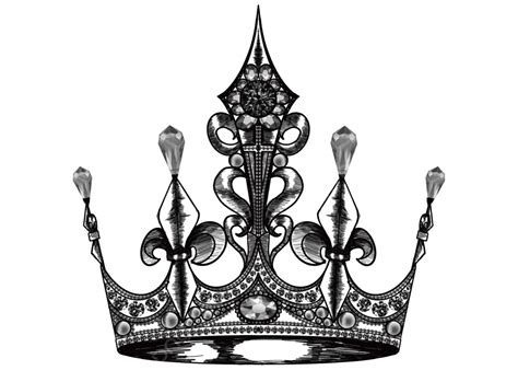 Crown Sketch Black, Crown, Sketch, Black And White PNG Transparent ...