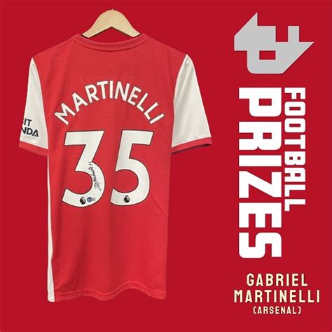 SHOP ARSENAL: Gabriel Martinelli signed Arsenal Home Shirt - Football ...