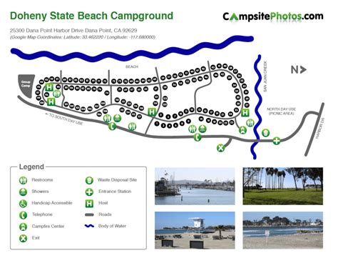 Doheny State Beach Campsite Photos Camping Info Reservations | Beach Map