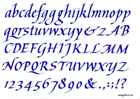 My Calligraphy Blog: Two Italic Calligraphy Alphabets (2008 ...