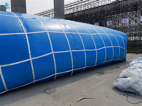 Blue Water Filled Bladder Tank for Construction Site - Buy large water ...