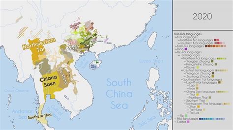 Maps of Language Families: Tai-Kadai Languages (Kra-Dai ...