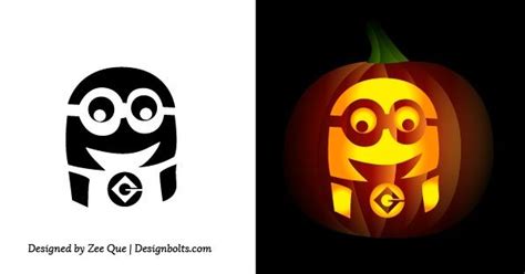 minion carving for pumpkin | Halloween pumpkin carving stencils, Minion ...