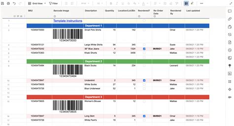 Barcode Inventory Management Template | Smartsheet