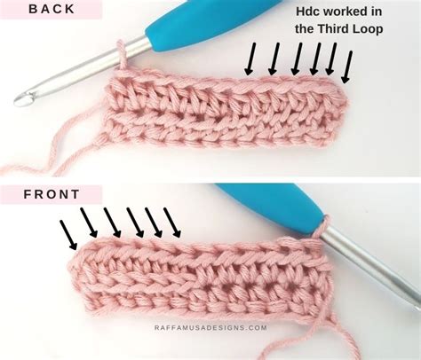 How to Crochet in the Third Loop of a Half Double Crochet