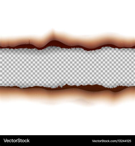 Burned paper edges seamless horizontal pattern Vector Image