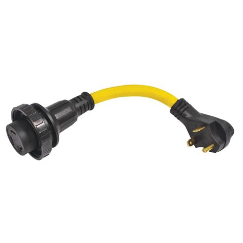 Quick Products 12 in. Twist Lock Adapter Cord with 30 Amp Male to 30 ...