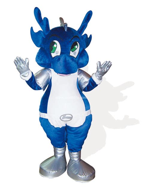 Blue Plush Adult Dragon Mascot - SaleLoLita.com