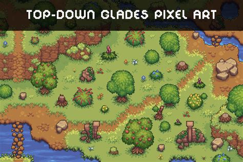 Grassland Top Down Tileset Pixel Art Download - CraftPix.net