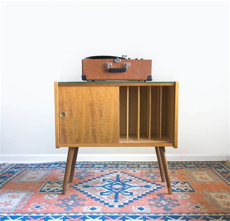 Vintage Record Cabinet Mid Century Modern Vinyl Storage | Free Hot Nude ...