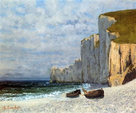 A Bay with Cliffs by Gustave Courbet - Canvas Art Print | Gustave ...