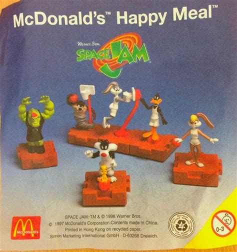 Vintage 1996 McDonald's Happy Meal Toys Space Jam, Hobbies & Toys ...