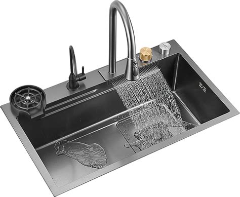 Kitchen Sink 304 Stainless Steel Nano Raindance Waterfall Sink Home ...