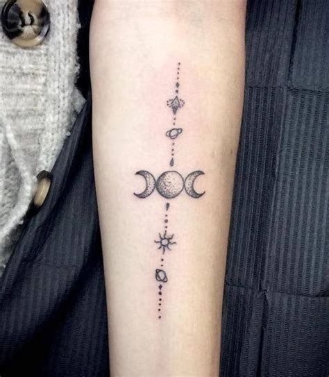 Triple Moon Forearm Tattoo