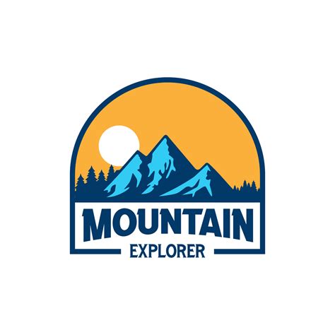 Mountains. Mountain logo vector design illustration. Mountain Explorer ...