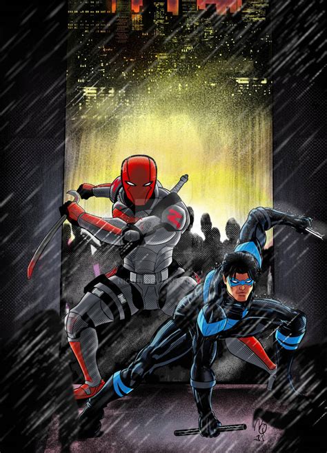 Nightwing and Red Hood by nic011 on DeviantArt