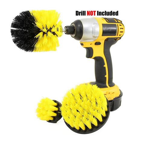 3pcs Electric Drill Cleaning Brushes Nylon Household Bathroom Toilet ...