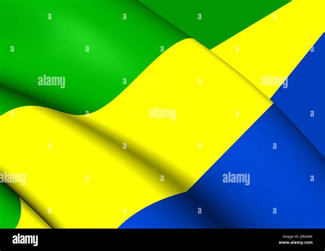 Flag of Gabon Stock Photo - Alamy