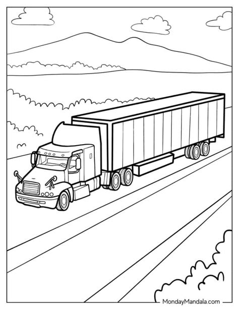 Tractor And Trailer Coloring Pages