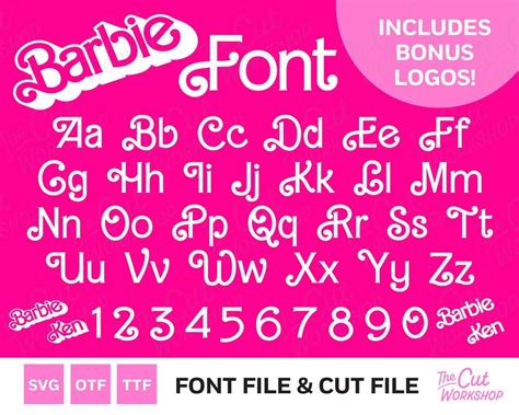 Cricut Cut Files, Cutting Files, Barbie Logo, Otf Font, Star Words ...