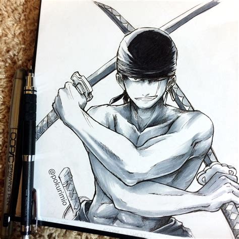 22. Roronoa Zoro from One Piece by PokuriMio on DeviantArt