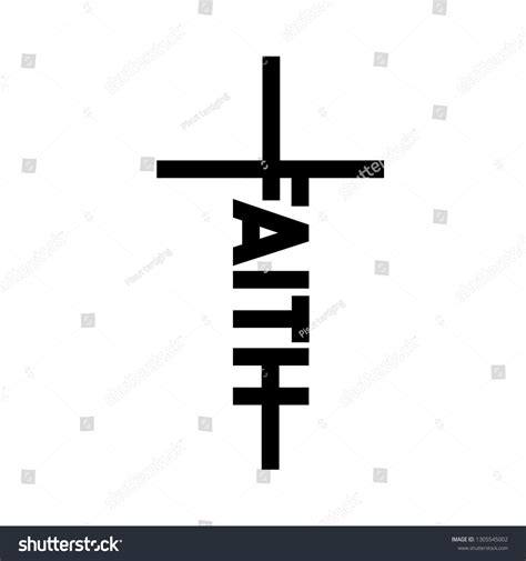 Faith Cross Graphic Design Stock Vector (Royalty Free) 1305545002 ...