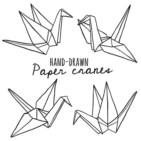 Paper Crane Set | Grulla de papel, Tatuaje de origami, Tatuaje de ...