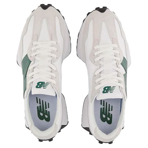 Women's New Balance 327 (White/Nightwatch Green) - WS327DC - Consortium