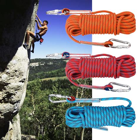 20mx10mm double buckle rock climbing rope outdoor sports hiking ...