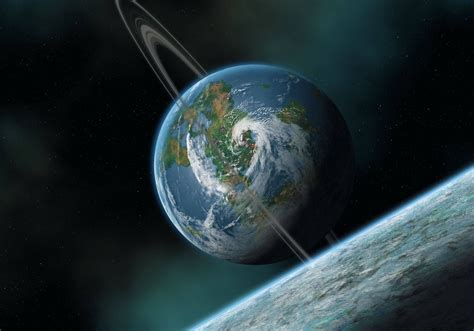 Ringed earth wallpaper