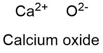 Calcium oxide Formula