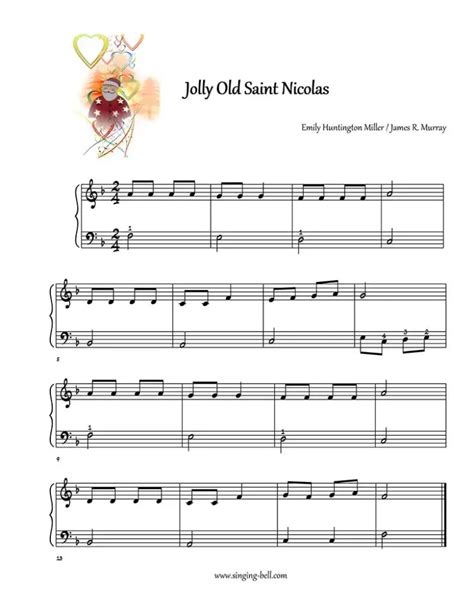 Jolly Old Saint Nicholas - Piano Sheet Music Tutorial Video