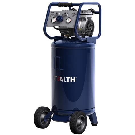 Stealth 20-Gallons Portable 150 PSI Vertical Quiet Air Compressor in ...